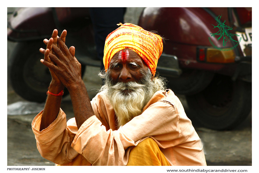 Indian Sadhu I south india by car and driver